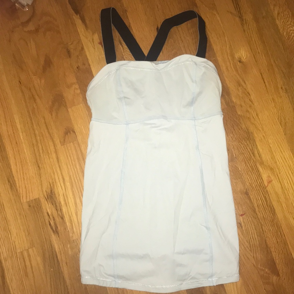 Blue lulu lemon tank top